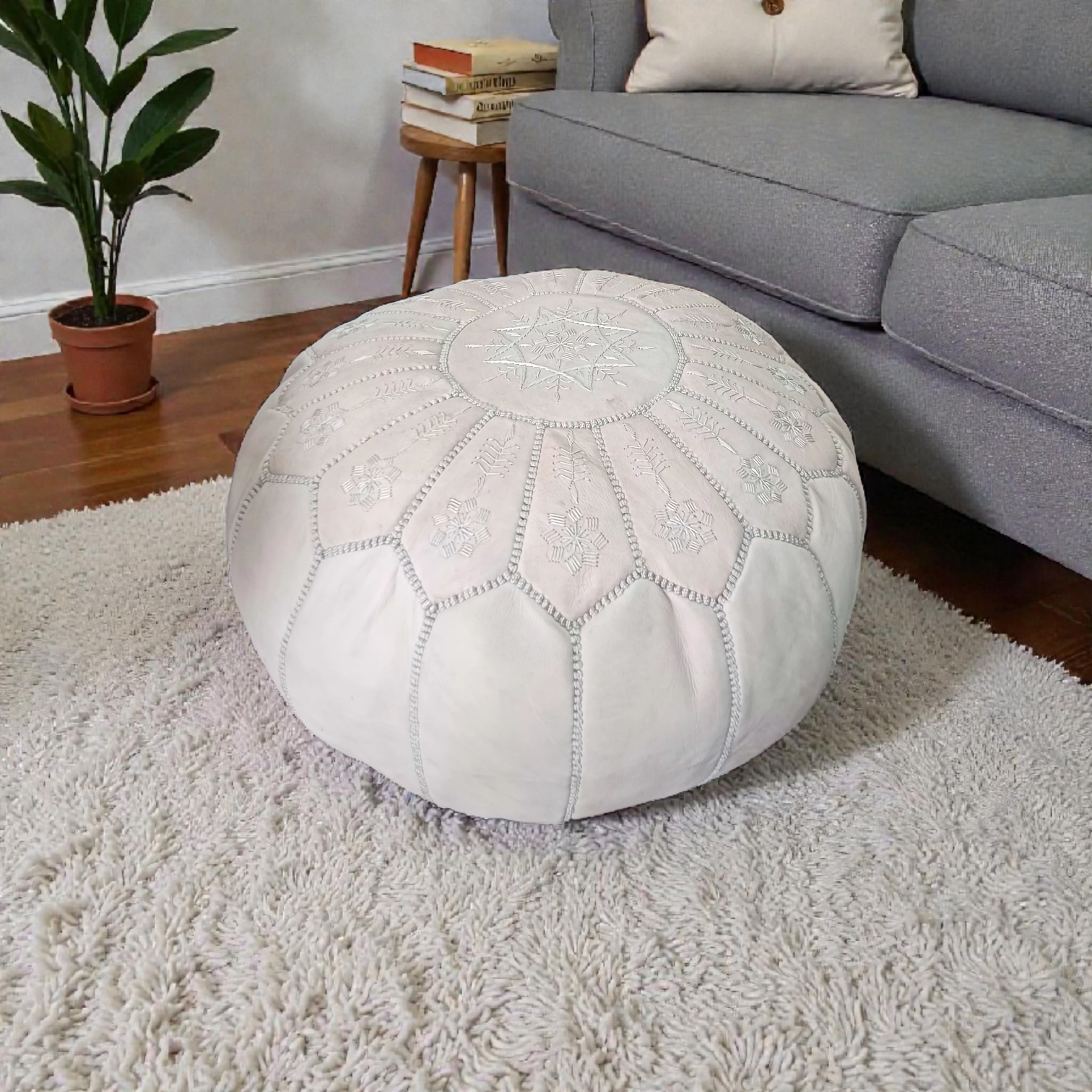 Pouf blanc