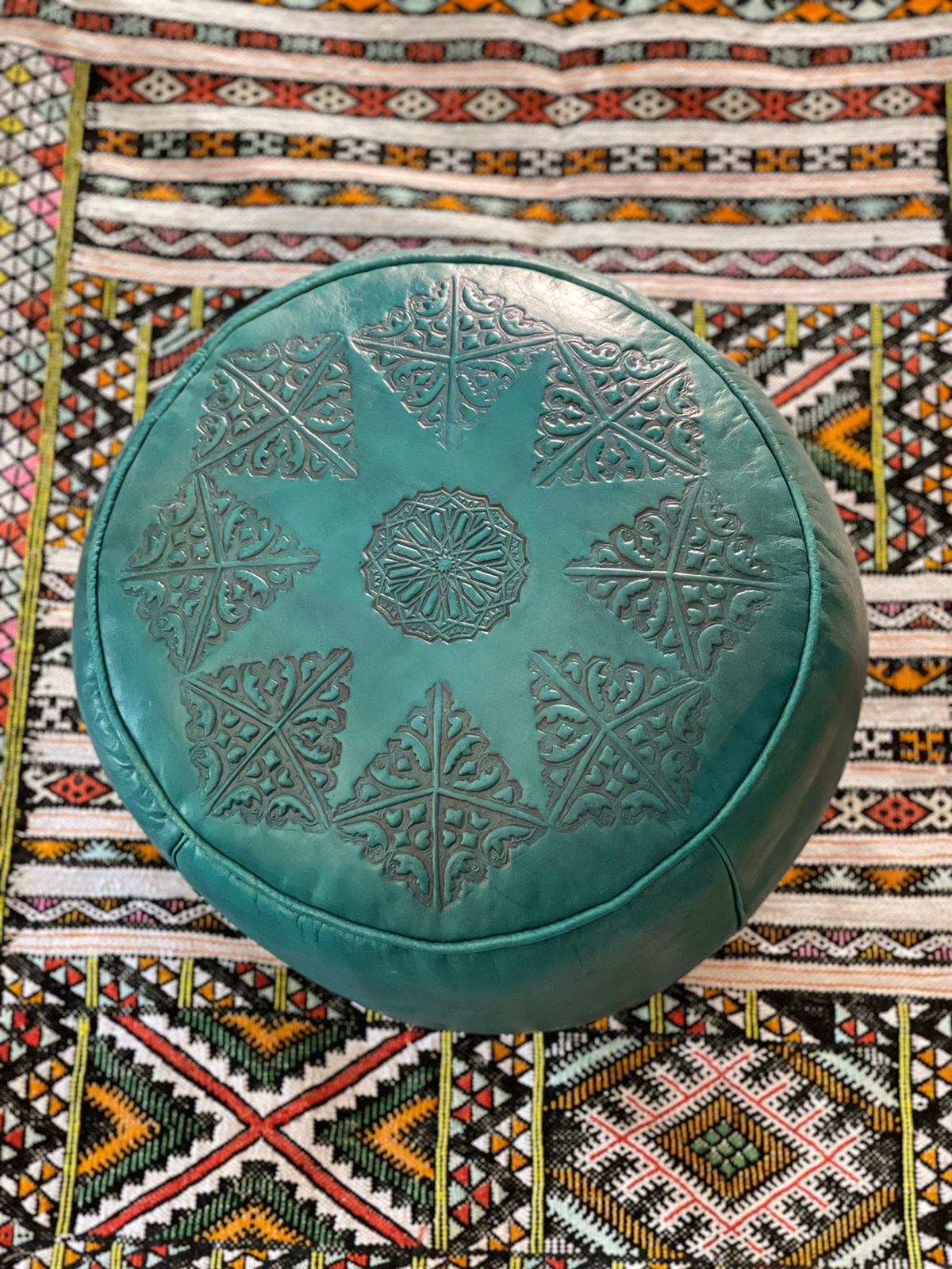 Pouf Rachma Vert 1ere Qualité