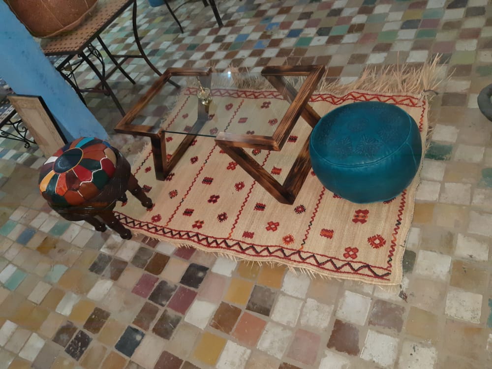 Pouf Rachma Vert 1ere Qualité