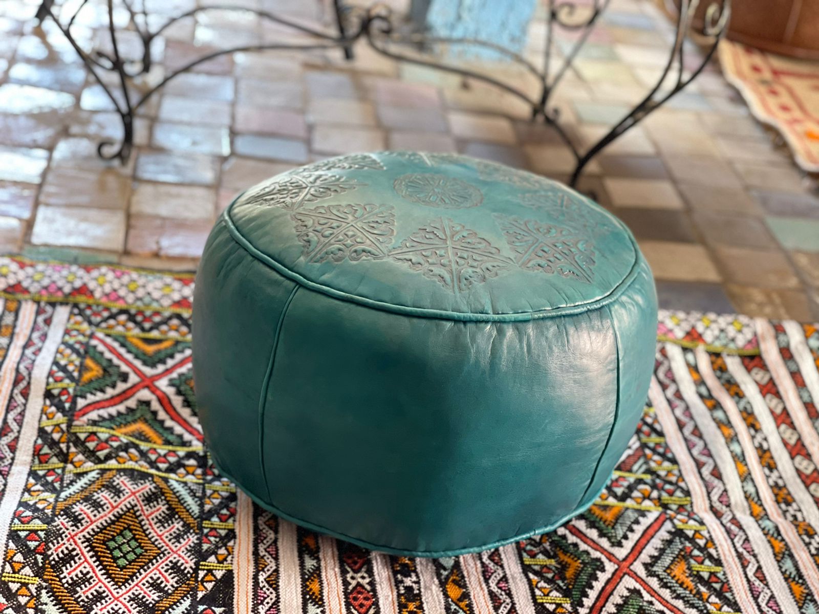 Pouf Rachma Vert 1ere Qualité