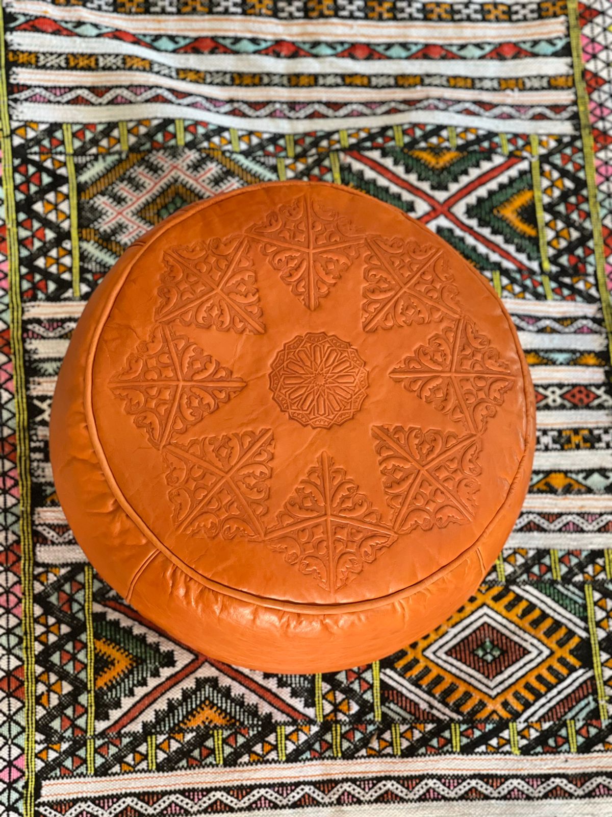 Pouf orange Carro 1ere Qualité