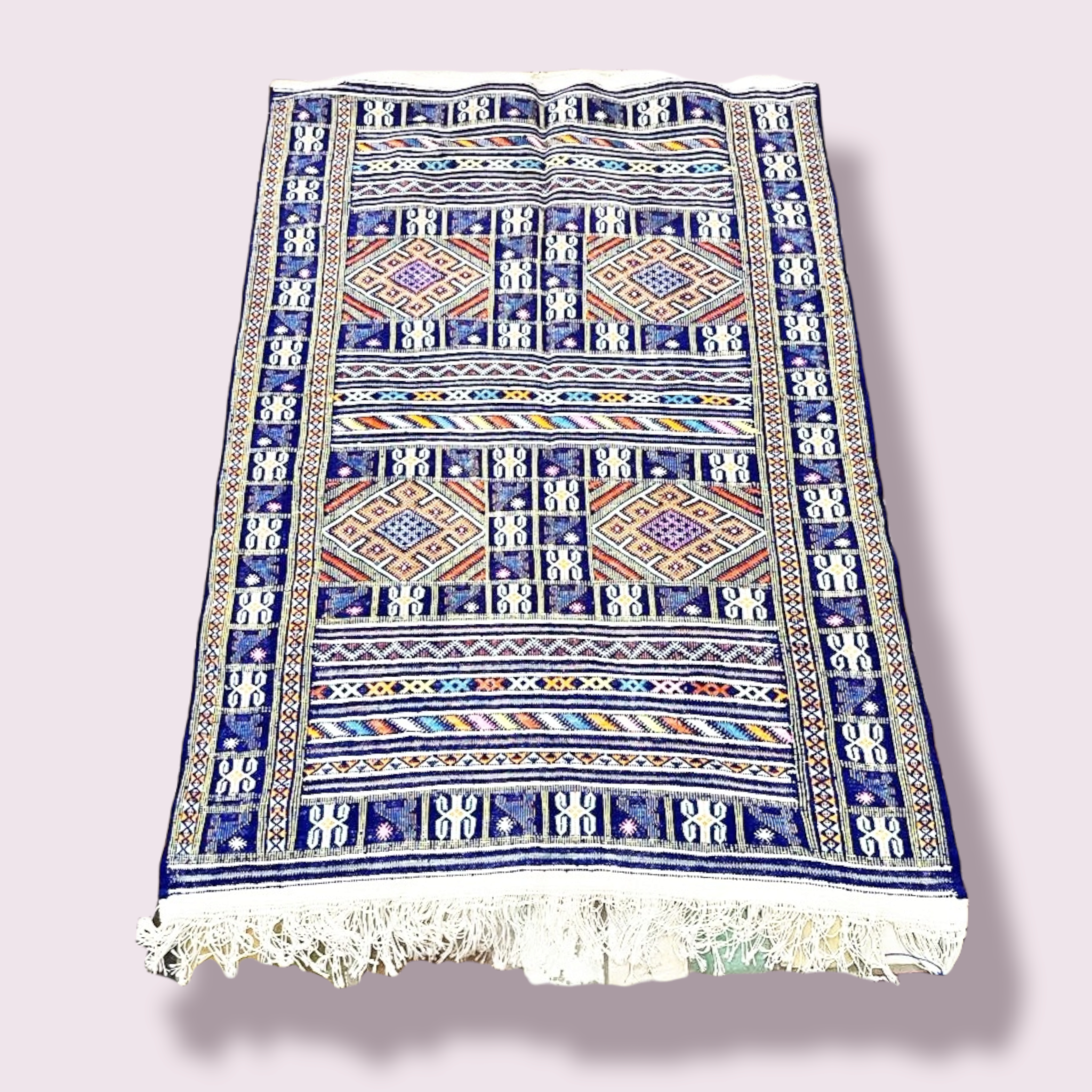 Tapis Quatre Yeux bleue