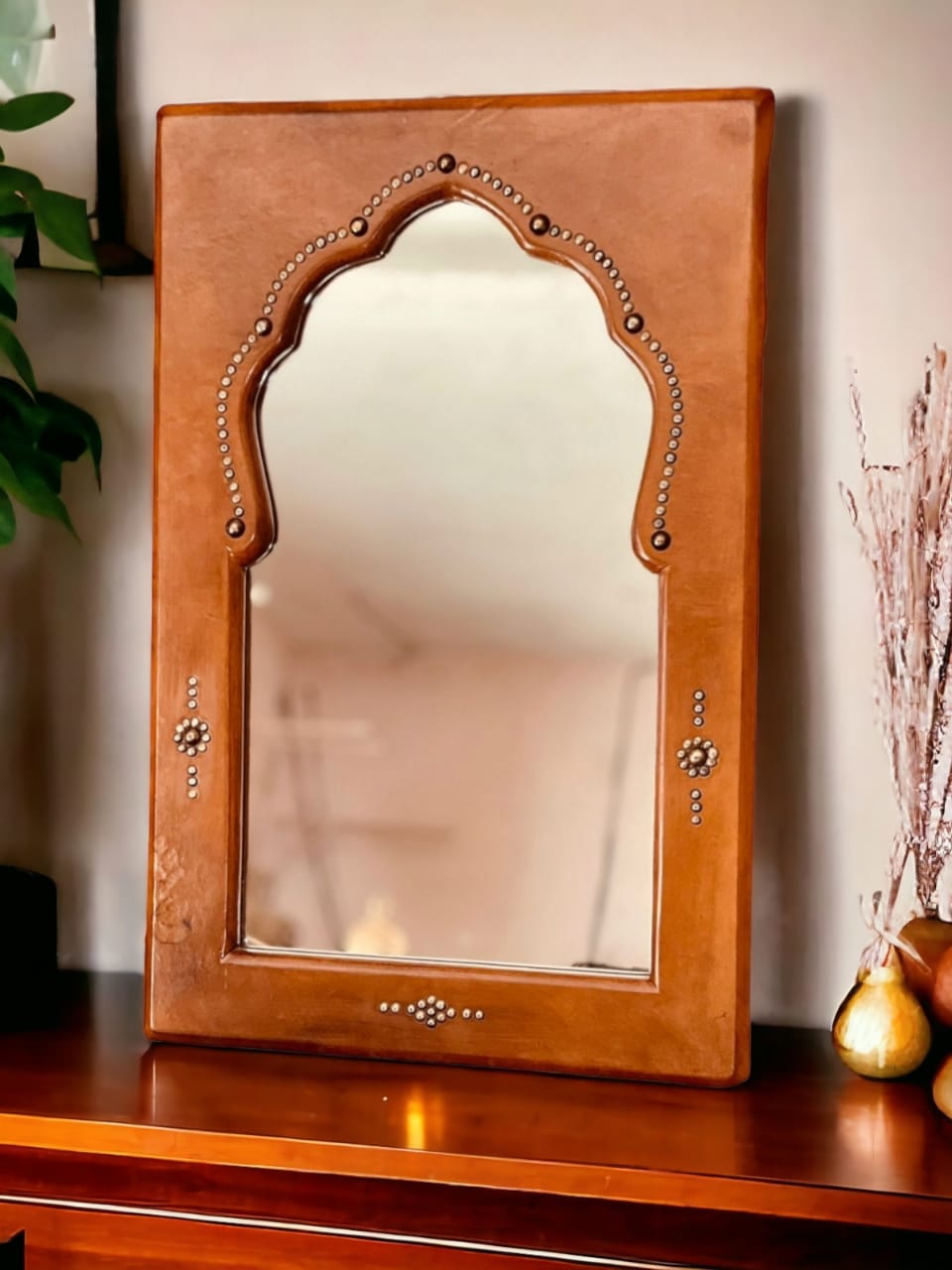 Miroir Recto en cuir