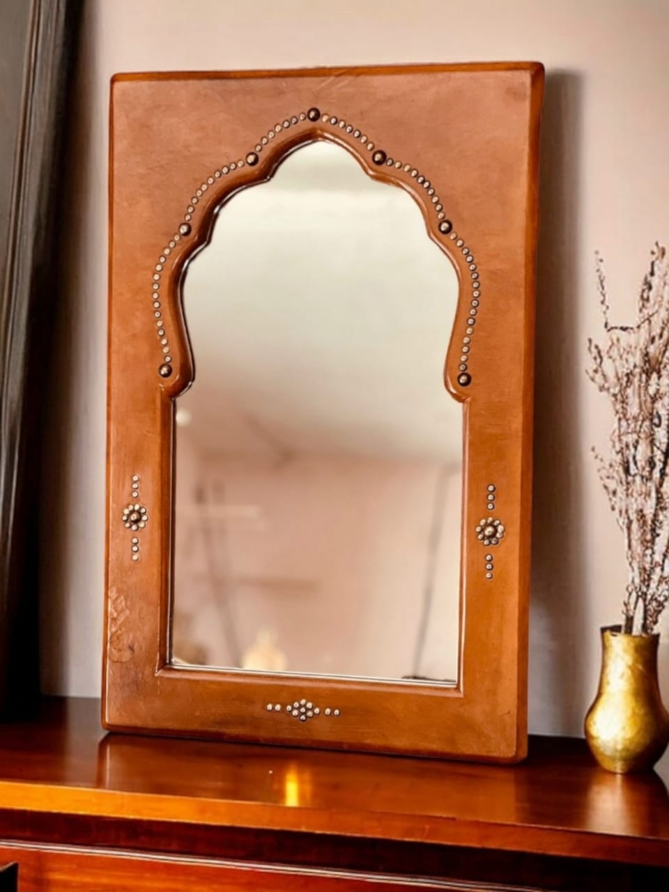 Miroir Recto en cuir