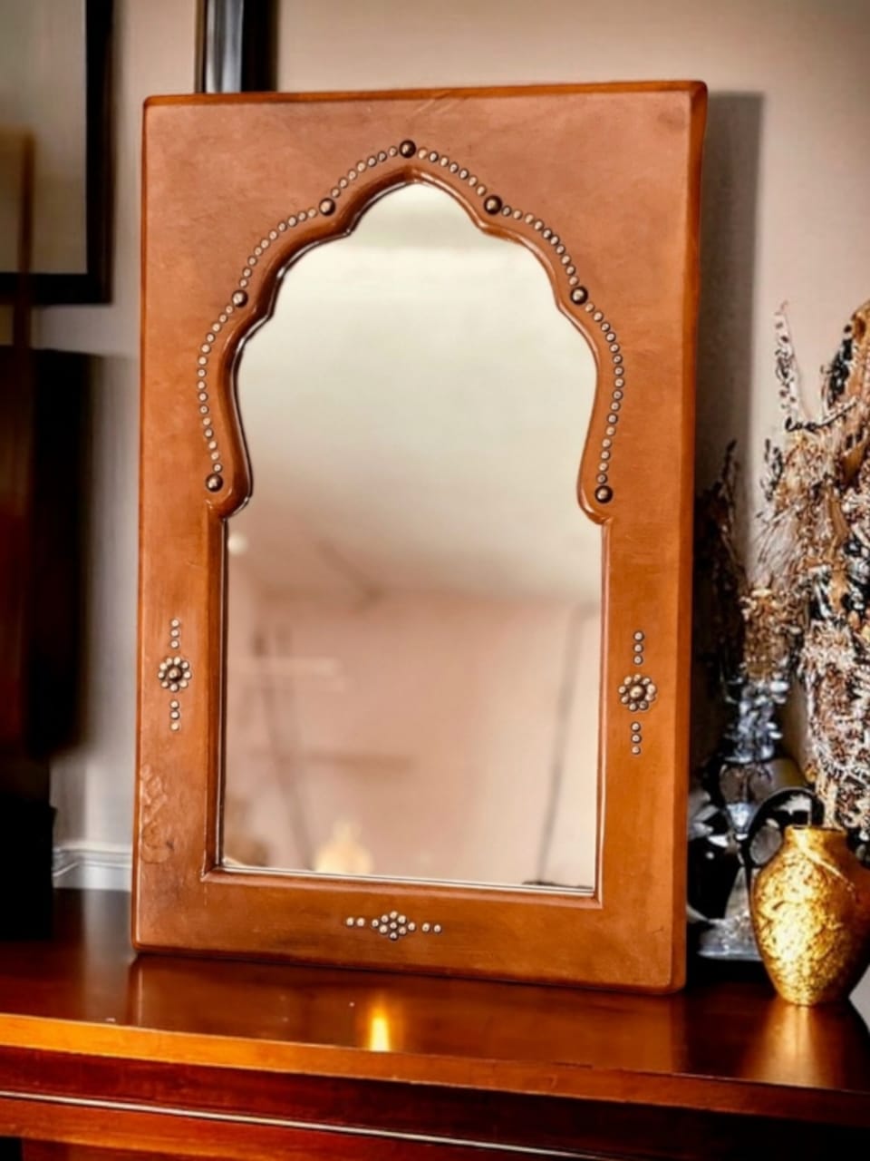 Miroir Recto en cuir