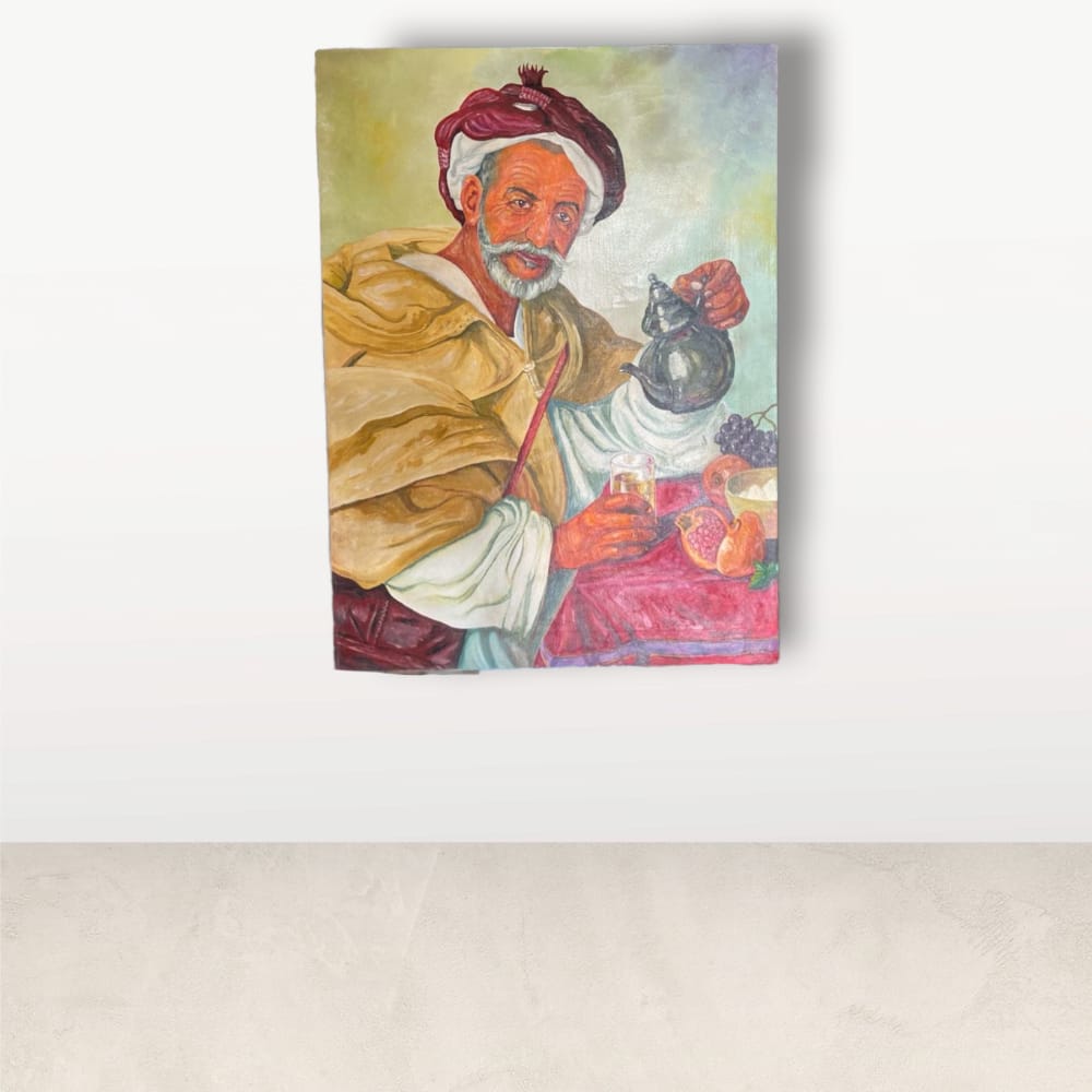 Tableau Thé du Belad peinture à l’huile