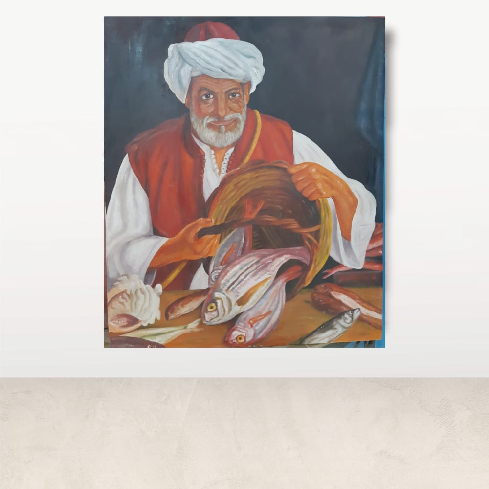 Tableau Le pécheur Peinture À L’huile