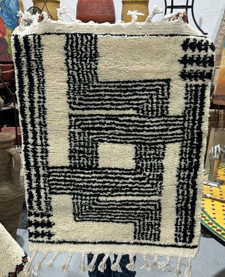 Tapis bohème géométrique