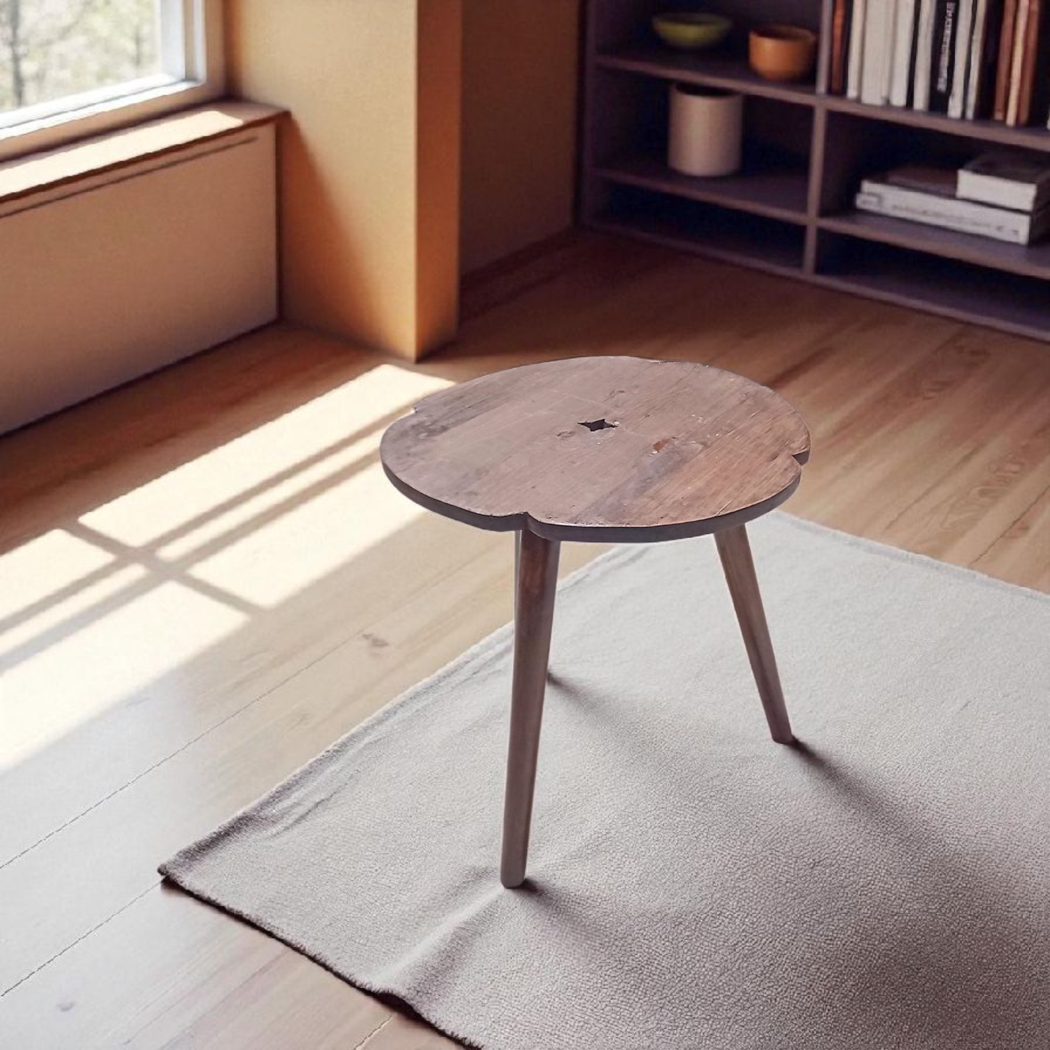 Série de 3 tables en bois massif