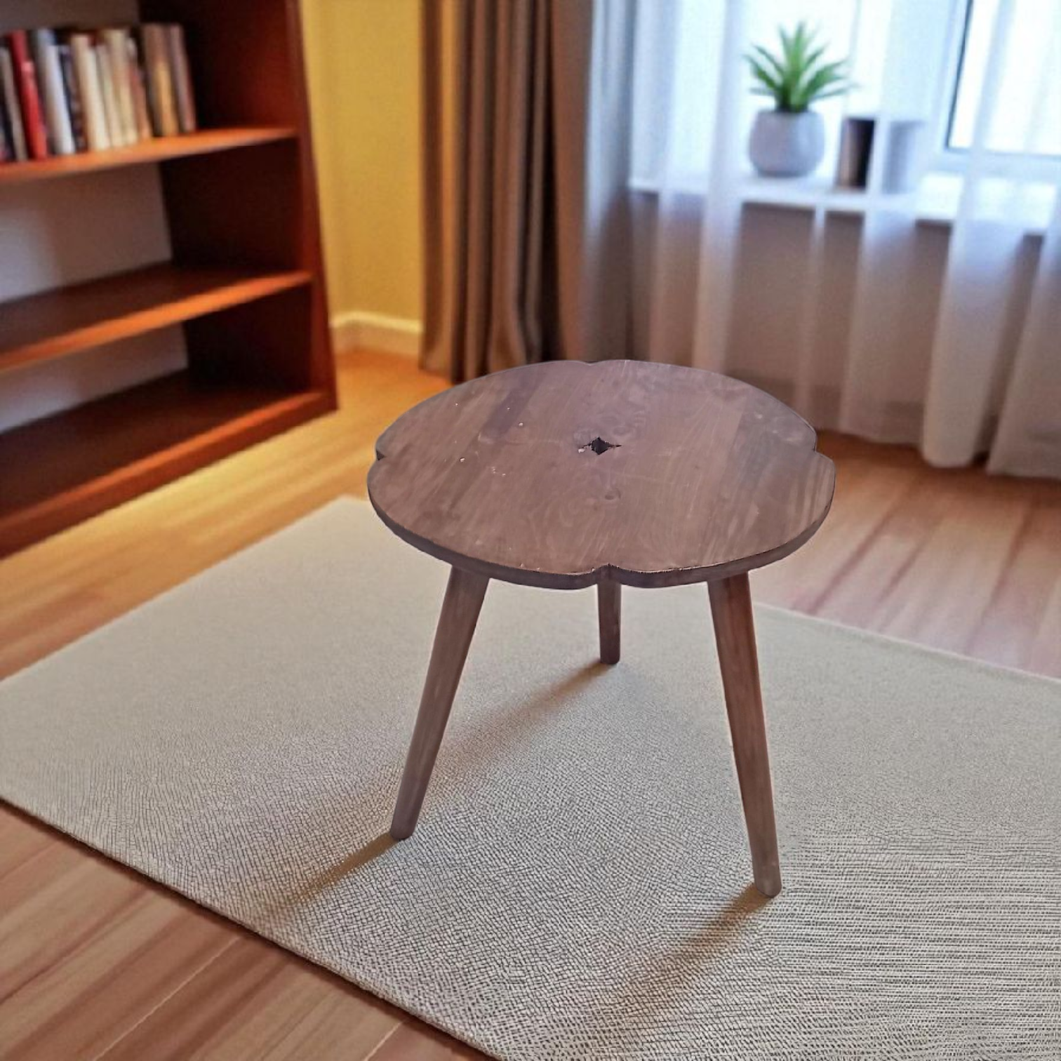 Série de 3 tables en bois massif