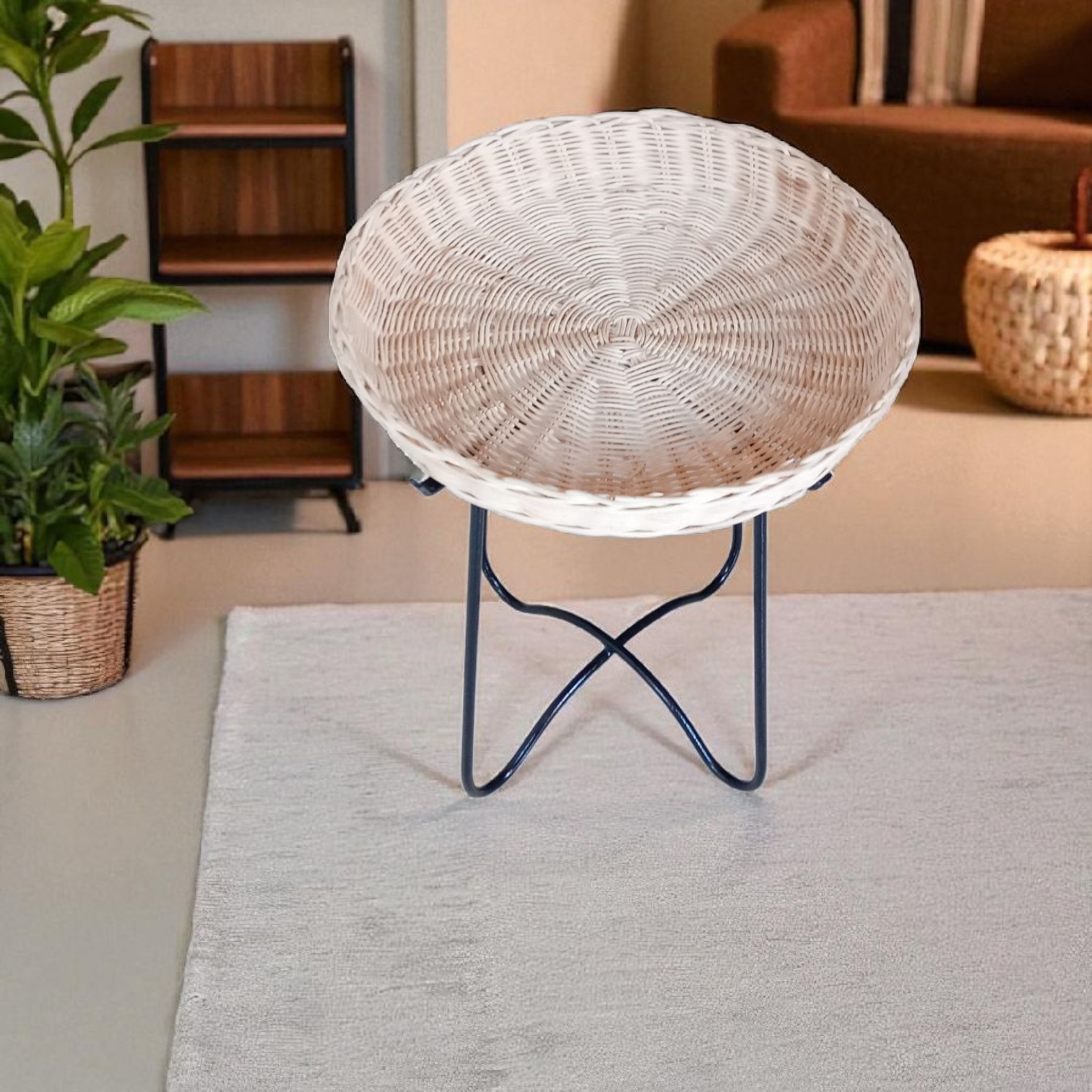 Tables en rotin tressé naturel