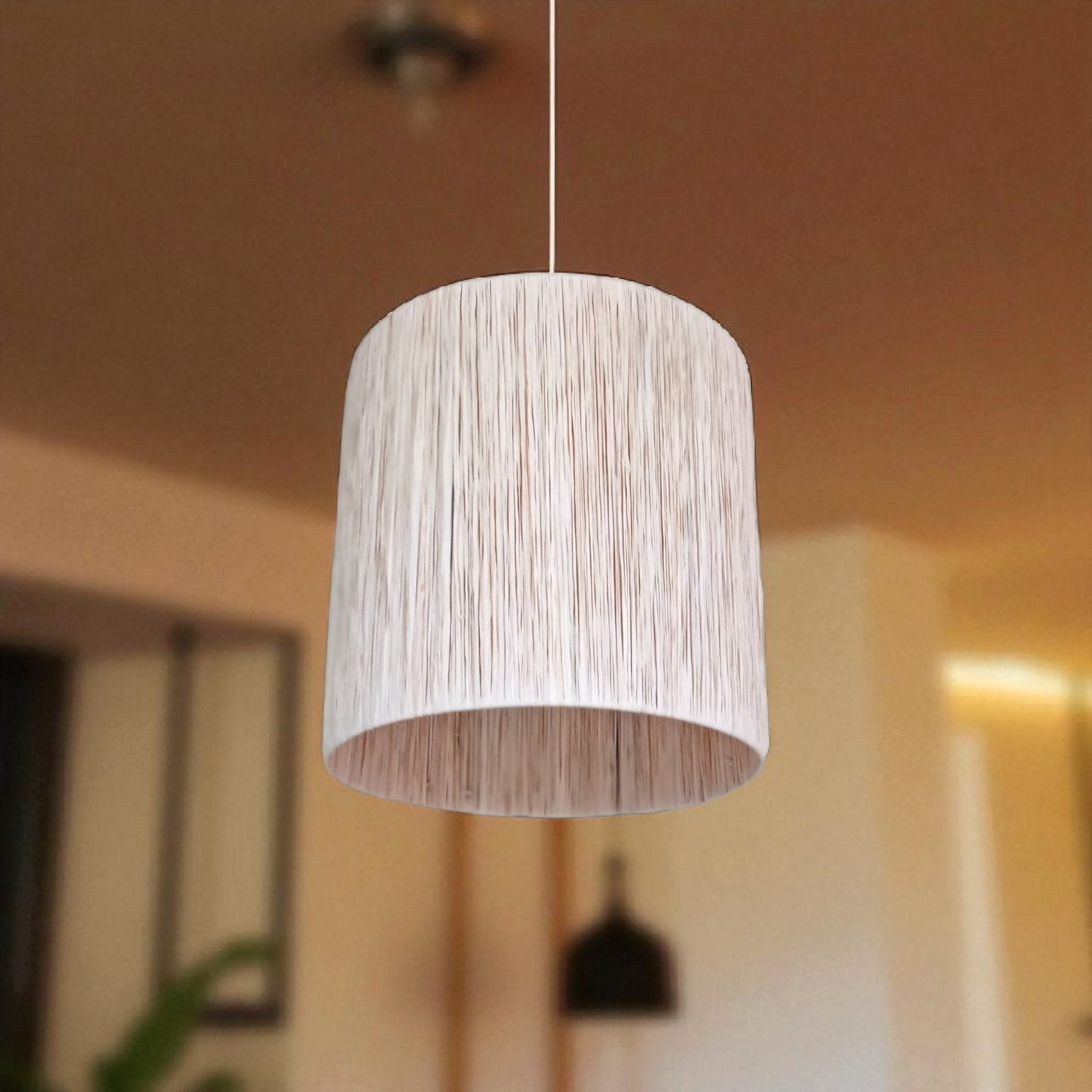 Applique suspendue en raphia naturel