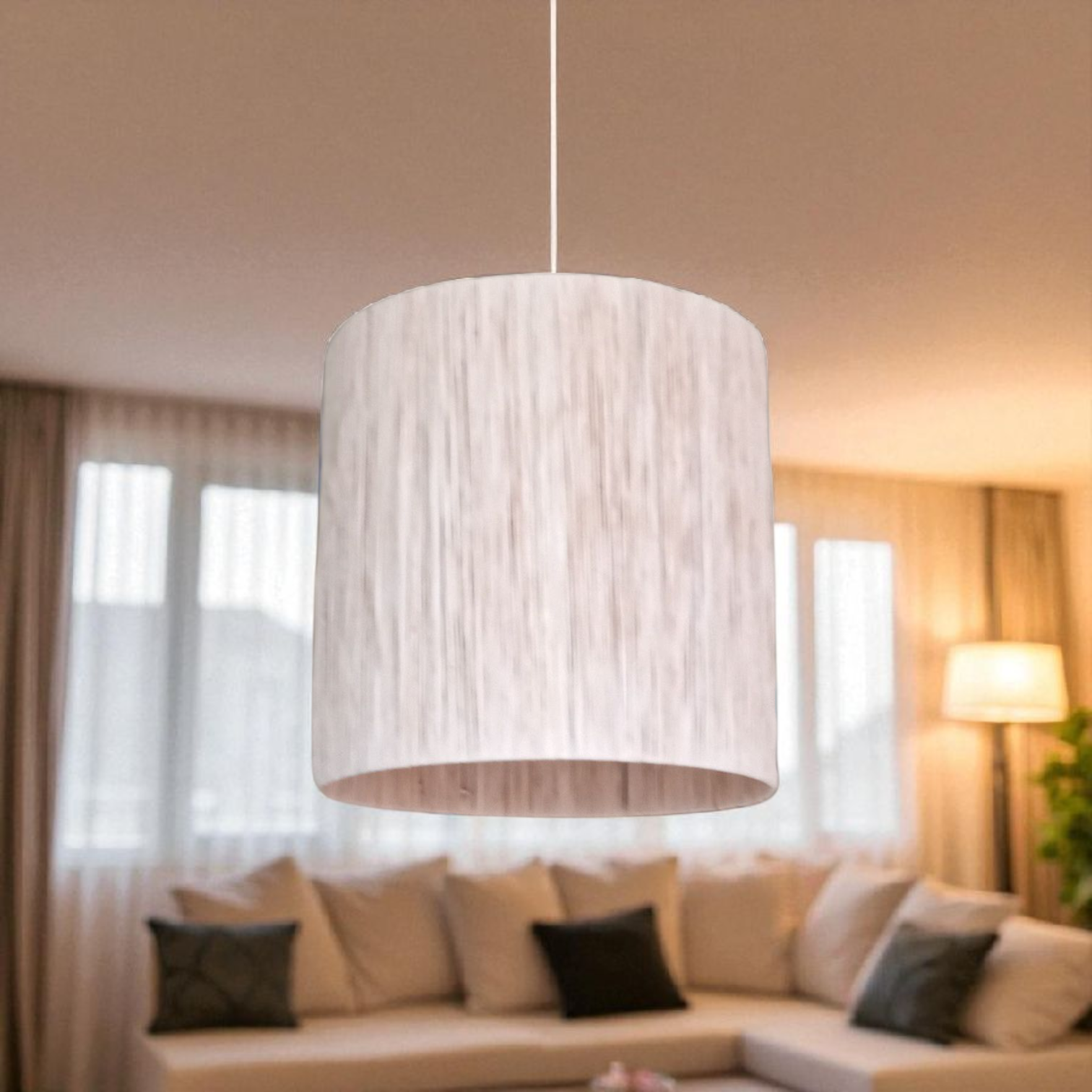 Applique suspendue en raphia naturel