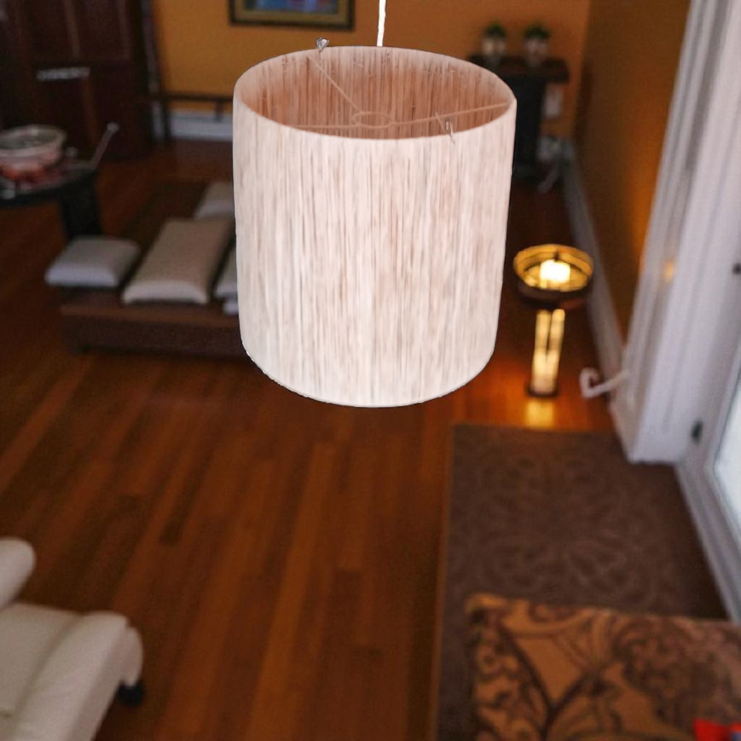 Applique suspendue en raphia naturel