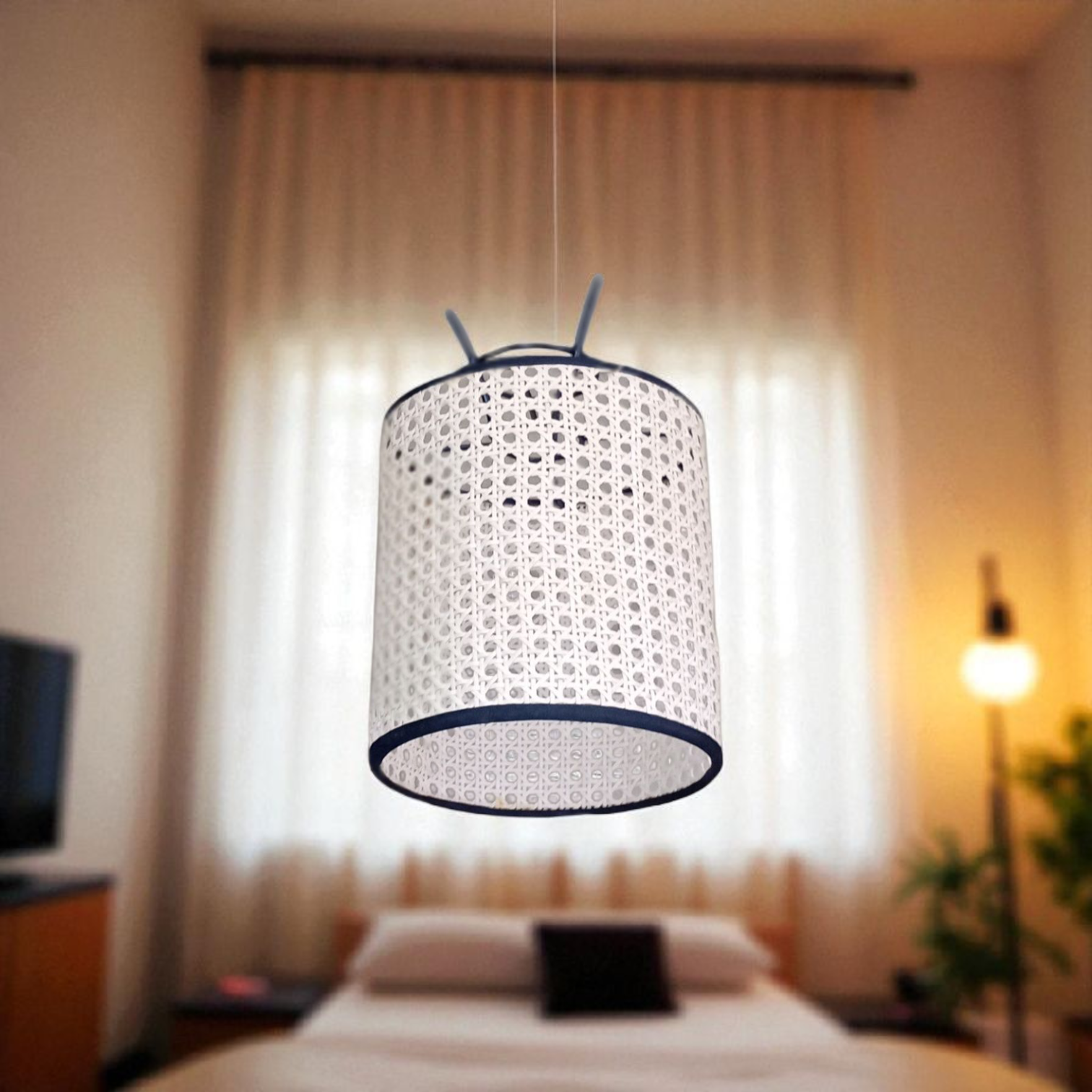 Lustre en cannage naturel