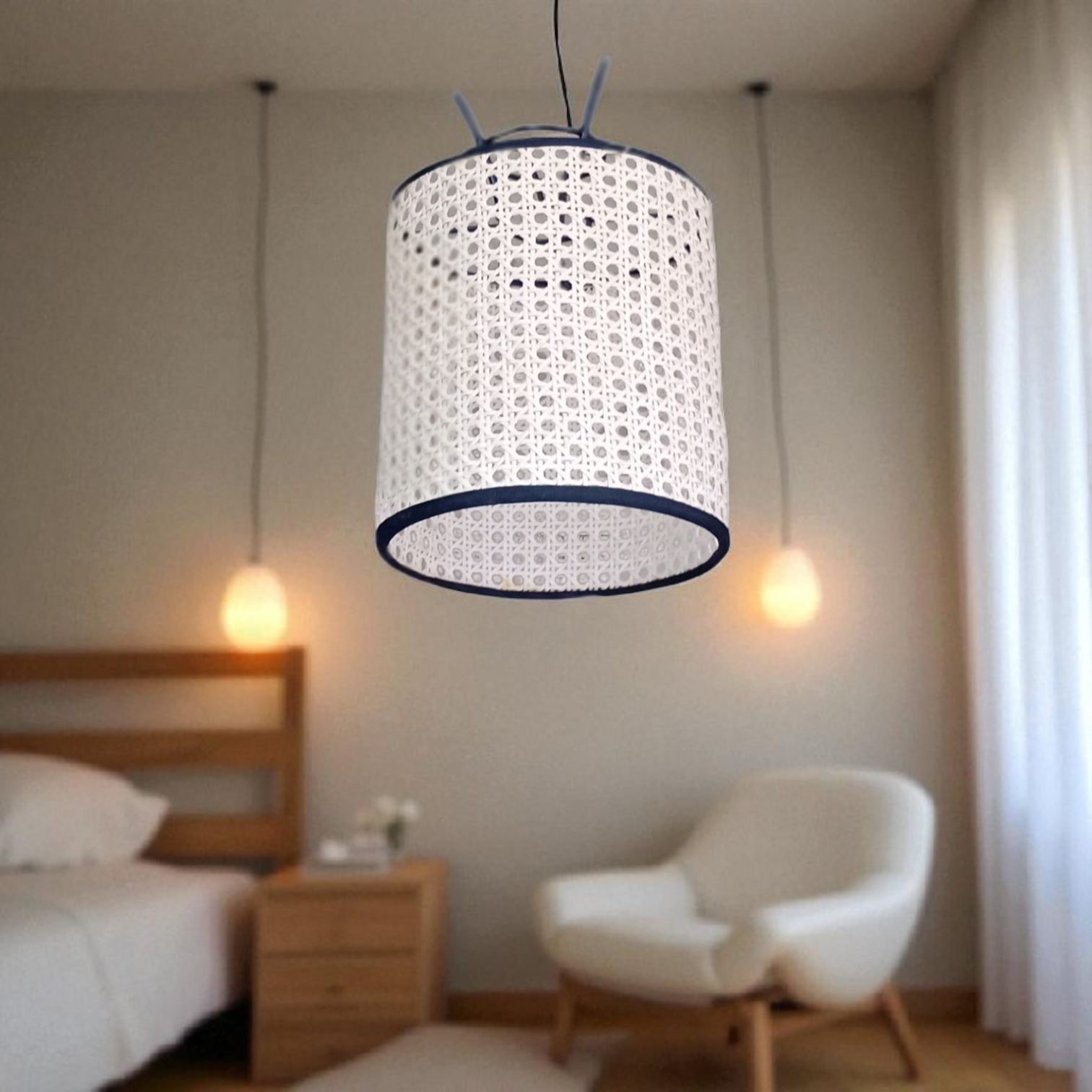 Lustre en cannage naturel