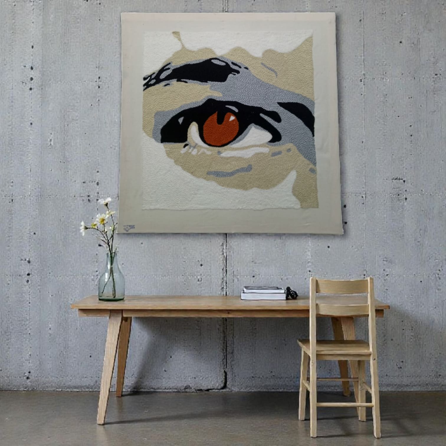Tableau en Broderie – Œil Mystique