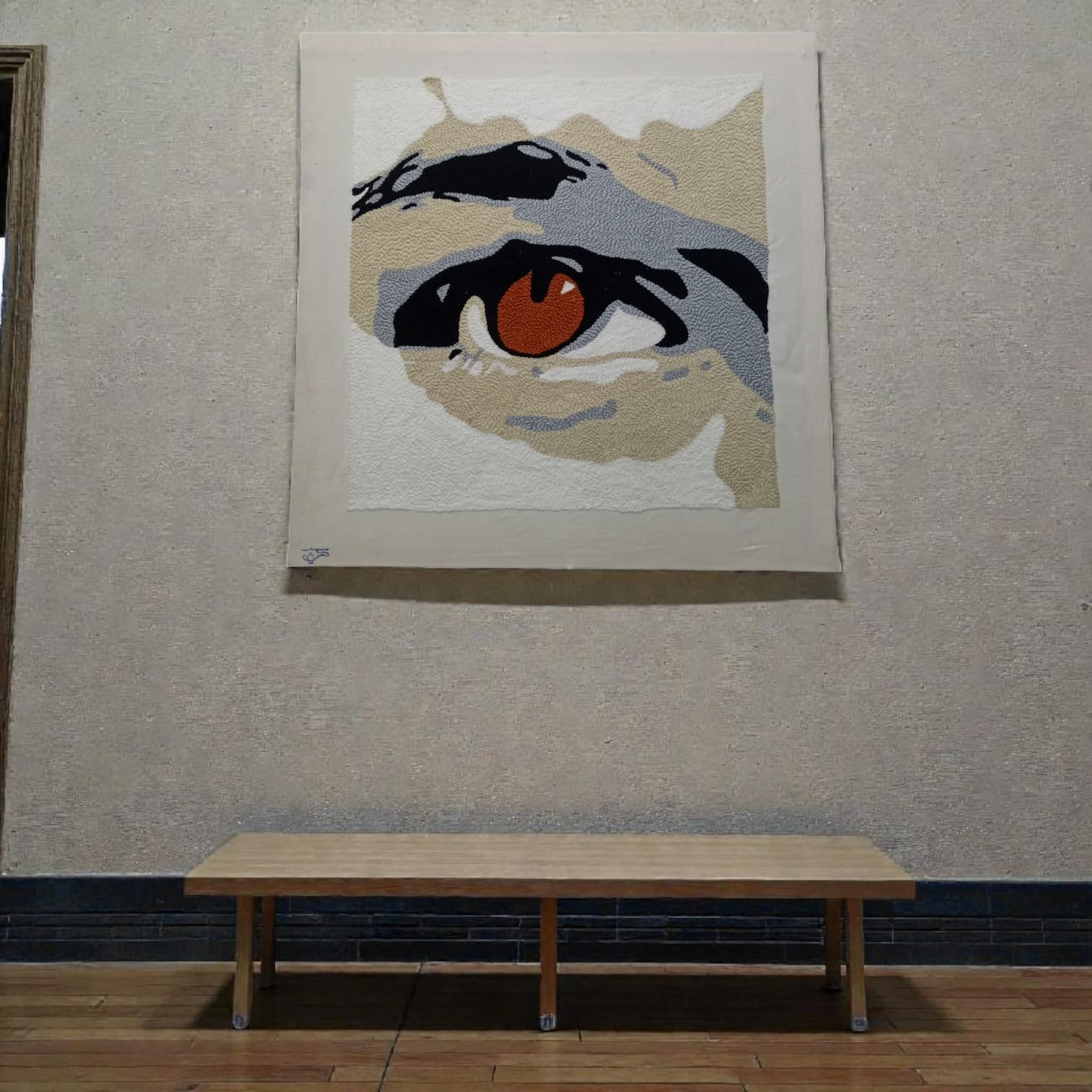 Tableau en Broderie – Œil Mystique