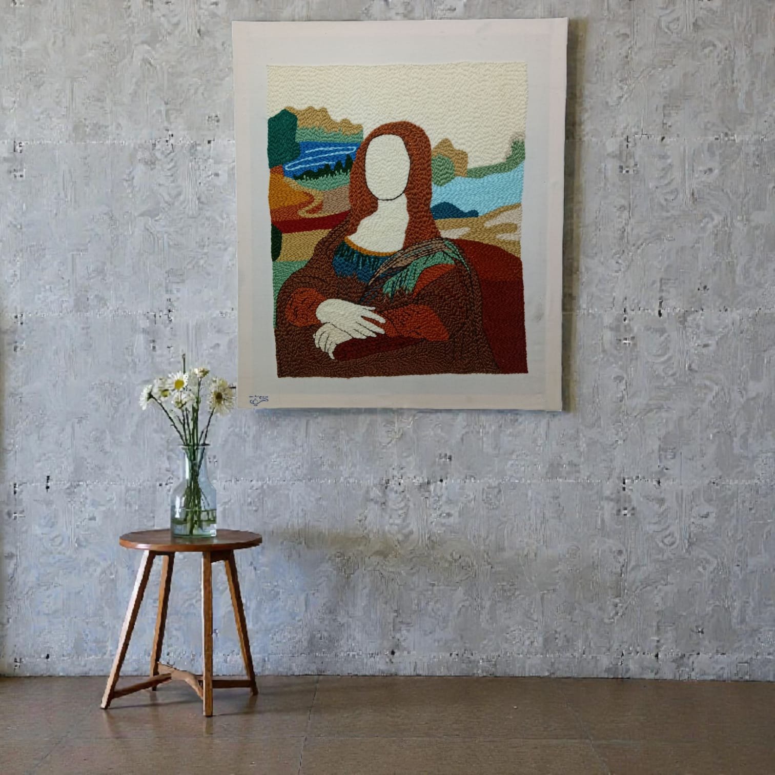 Tableau en broderie-Monna Lisa