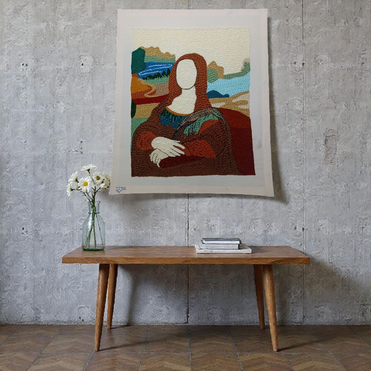 Tableau en broderie-Monna Lisa