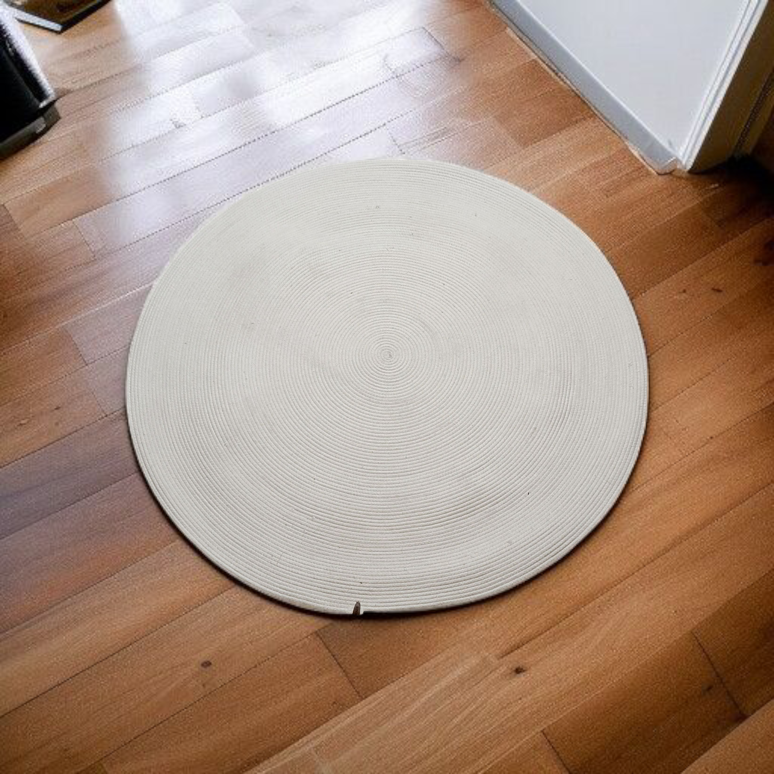 Tapis Rond en Broderie en Fil
